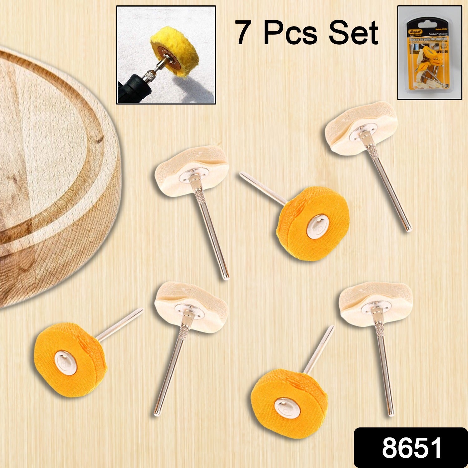 Polisher Buffer Wheel Polishing Buffing Pad Brush For Rotary Drill Bit (7 Pcs Set) Polisher Buffer Wheel Polishing Buffing Pad Brush For Rotary Drill Bit (7 Pcs Set)